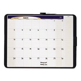 Quartet CT2317 Tack &amp; Write Monthly Calendar Board, 23 x 17, White Surface, Black Frame