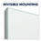 Quartet G5028IMW InvisaMount Magnetic Glass Marker Board, Frameless, 50" x 28", White Surface, Price/EA