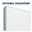 Quartet G5028IMW InvisaMount Magnetic Glass Marker Board, Frameless, 50" x 28", White Surface, Price/EA