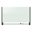 Quartet QRTG7442BA Evoque Magnetic Glass Marker Board with Black Aluminum Frame, 74 x 42, White