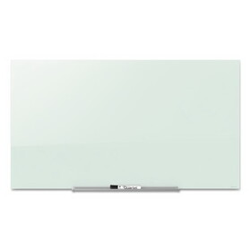 Quartet G8548IMW InvisaMount Magnetic Glass Marker Board, Frameless, 85" x 48", White Surface