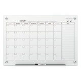 Quartet QRTGC4836F Infinity Magnetic Glass Calendar Board, One Month, 48 x 36, White Surface