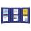 ACCO BRANDS QRTSB93513Q Show-It- Display System, 72 X 36, Blue/gray Surface, Black Frame, Price/EA