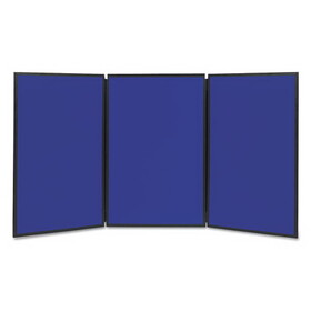 ACCO BRANDS QRTSB93513Q Show-It- Display System, 72 X 36, Blue/gray Surface, Black Frame