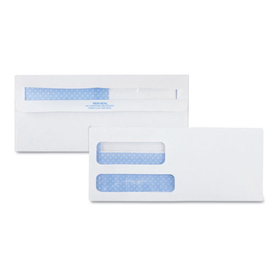 Quality Park QUA24529 Double Window Tinted Redi-Seal Check Envelope, #9, White, 500/box