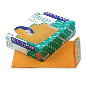 Quality Park QUA44562 Redi-Strip Catalog Envelope, #10 1/2, Cheese Blade Flap, Redi-Strip Adhesive Closure, 9 x 12, Brown Kraft, 100/Box
