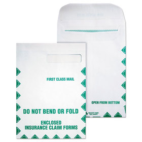 Quality Park QUA54692 Redi-Seal Insurance Claim Form Envelope, Cheese Blade Flap, Redi-Seal Adhesive Closure, 9 x 12.5, White, 100/Box