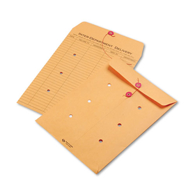 Quality Park QUA63462 Brown Kraft Kraft String & Button Interoffice Envelope, 9 X 12, 100/carton