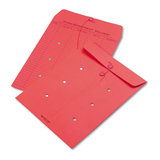 Quality Park QUA63574 Colored Paper String & Button Interoffice Envelope, 10 X 13, Red, 100/box