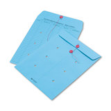 Quality Park QUA63577 Colored Paper String & Button Interoffice Envelope, 10 X 13, Blue, 100/box