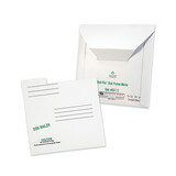 Quality Park QUA64112 Redi-File Disk Pocket/Mailer for CDs/DVDs, Square Flap, Tuck-Tab Closure, 6 x 5.88, White, 10/Pack