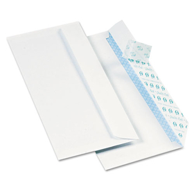 Quality Park QUA69122B Redi-Strip Security Tinted Envelope, #10, Commercial Flap, Redi-Strip Heat-Resistant Closure, 4.13 x 9.5, White, 1,000/Box