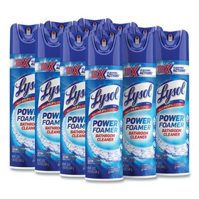 Lysol RAC02569CT Power Foam Bathroom Cleaner, 24 oz Aerosol Spray, 12/Carton