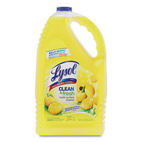 Lysol RAC77617 Clean and Fresh Multi-Surface Cleaner, Sparkling Lemon and Sunflower Essence, 144 oz Bottle, 4/Carton