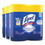 Lysol RAC80296 Disinfecting Wipes, 1-Ply, 7 x 7.25, Lemon and Lime Blossom, White, 80 Wipes/Canister, 2 Canisters/Pack, 3 Packs/Carton, Price/CT