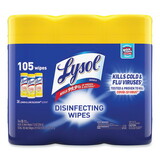 LYSOL Brand 19200-82159 Disinfecting Wipes, 7 x 8, Lemon and Lime Blossom, 35 Wipes/Canister, 3 Canisters/Pack, 4 Packs/Carton