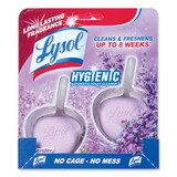 Lysol RAC83722 Hygienic Automatic Toilet Bowl Cleaner, Cotton Lilac, 2/Pack