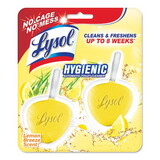 Lysol RAC83723 Hygienic Automatic Toilet Bowl Cleaner, Lemon Breeze, 2/Pack