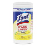 Lysol RAC84251CT Disinfecting Wipes, 7x8, Lemon And Lime Blossom, 80/canister, 3/pack, 2 Packs/ct