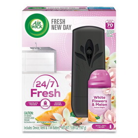 Air Wick RAC88410KT Freshmatic Life Scents Starter Kit, White Flowers and Melon Summer Delights, 5.89 oz Aerosol Spray