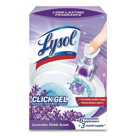 Lysol RAC89060CT Click Gel Automatic Toilet Bowl Cleaner, Lavender Fields, 6/Box, 4 Boxes/Carton
