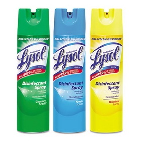 Lysol RAC89097CT Disinfectant Spray, Lavender, 19 oz Aerosol Spray, 12/Carton