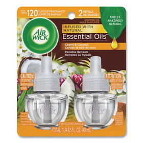 Air Wick RAC91110 Life Scents Scented Oil Refills, Paradise Retreat, 0.67 oz, 2/Pack, 6 Packs/Carton