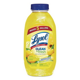 Lysol RAC93805CT Clean and Fresh Multi-Surface Cleaner, Sparkling Lemon and Sunflower Essence, 10.75 oz Bottle, 20/Carton