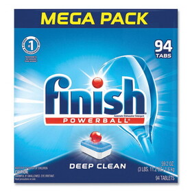 FINISH RAC97330 Powerball Dishwasher Tabs, Fresh Scent, 94/Box