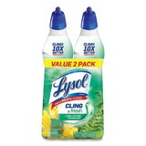LYSOL Brand RAC98015PK Cling and Fresh Toilet Bowl Cleaner, Forest Rain Scent, 24 oz, 2/Pack
