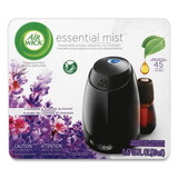 Air Wick RAC98576 Essential Mist Starter Kit, Lavender and Almond Blossom, 0.67 oz Bottle, 4/Carton
