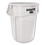 Rubbermaid 1779740 Vented Round Brute Container, 44 Gal, White, Resin, 4/Carton, Price/CT