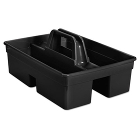 Rubbermaid 1880994 Executive Carry Caddy, 2-Compartment, Plastic, 10 3/4"W x 6 1/2"H, Black