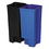 Rubbermaid 1902007 Step-On Rigid Dual Liner For Stainless End Step, Plastic, 8 gal, Black/Blue, Price/EA