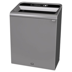 Rubbermaid RCP1961507 Configure Indoor Recycling Waste Receptacle, 45 gal, Metal, Gray