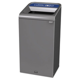 Rubbermaid 1961622 Configure Indoor Recycling Waste Receptacle, 23 gal, Gray, Mixed Recycling