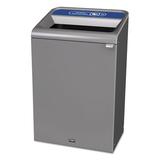 Rubbermaid 1961629 Configure Indoor Recycling Waste Receptacle, 33 gal, Gray, Mixed Recycling