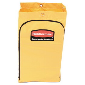 Rubbermaid RCP1966719 Zippered Vinyl Cleaning Cart Bag for Rubbermaid Commercial 6173-88, 24 gal, 17.25" x 10.5" x 30.5", Yellow