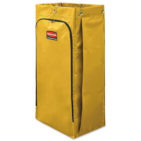 Rubbermaid RCP1966881 Vinyl Cleaning Cart Bag for Rubbermaid Commercial 9T76, 9T77 and 9T78, 34 gal, 17.5" x 10.5" x 33", Yellow