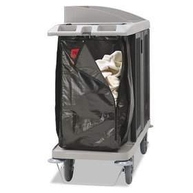 Rubbermaid RCP1966885 Zippered Vinyl Cleaning Cart Bag for Rubbermaid Commercial 6189, 6190, 6191, 6192, 9T19, 25 gal, 17" x 10.5" x 33", Brown