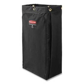 Rubbermaid RCP1966888 Fabric Cleaning Cart Bag for Rubbermaid Commercial 9T76, 9T77 and 9T78, 26 gal, 17.5" x 10.5" x 33", Black