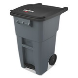 Rubbermaid 1971956 Brute Step-On Rollouts, Square, 50 gal, Gray