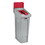 Rubbermaid RCP2007194 Slim Jim Paper Recycling Top, 16.5 x 8 x 0.5, Red, Price/EA