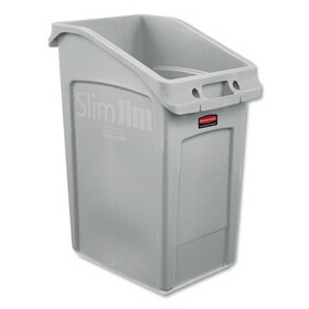 Rubbermaid RCP2026721 Slim Jim Under-Counter Container, 23 gal, Polyethylene, Gray