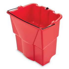 Rubbermaid RCP2064907 WaveBrake 2.0 Dirty Water Bucket, 18 qt, Plastic, Red