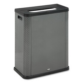 Rubbermaid Commercial RCP2136963 Elevate Decorative Refuse Container, Landfill, 23 gal, 25.14 x 12.8 x 31.5, Pearl Dark Gray