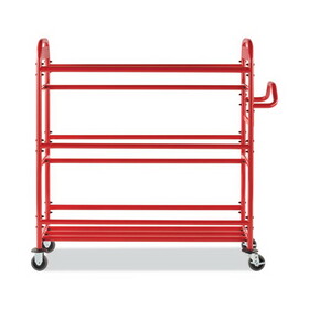 Rubbermaid RCP2144269 Tote Picking Cart, Metal, 3 Shelves, 450 lb Capacity, 57" x 18.5" x 55", Red