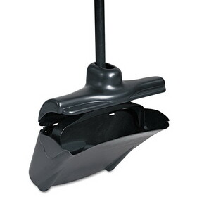 Rubbermaid RCP253200BLA Lobby Pro Upright Dustpan, with Cover, 12.5w x 37h, Plastic Pan/Metal Handle, Black