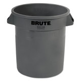 Rubbermaid RCP2610GRA Round Brute Container, Plastic, 10 Gal, Gray