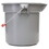 Rubbermaid RCP261400GY 14 Quart Round Utility Bucket, 12" Diameter X 11 1/4"h, Gray Plastic, Price/EA